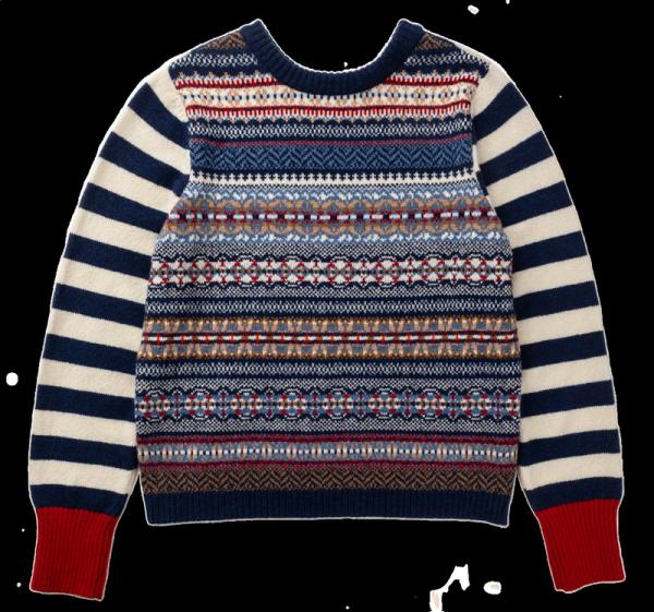 Sweater, Pullover Stobo Navy Reflection von Eribé of Scotland